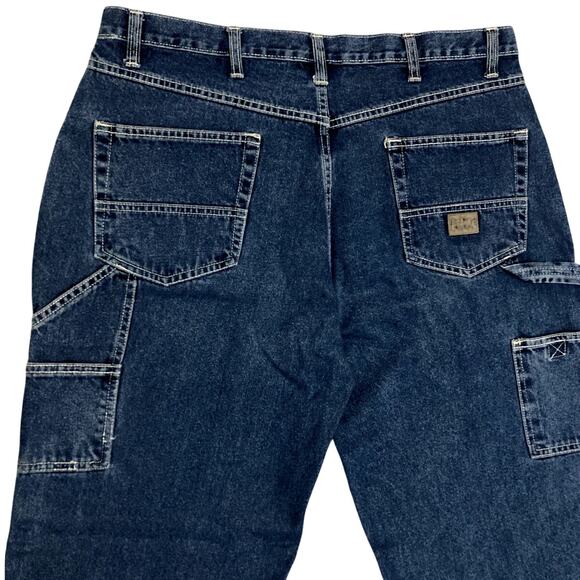 Big Smith Vintage Carpenter Jeans Mens 40X32 Blue Workwear Ranch Baggy Straight - Picture 1 of 13